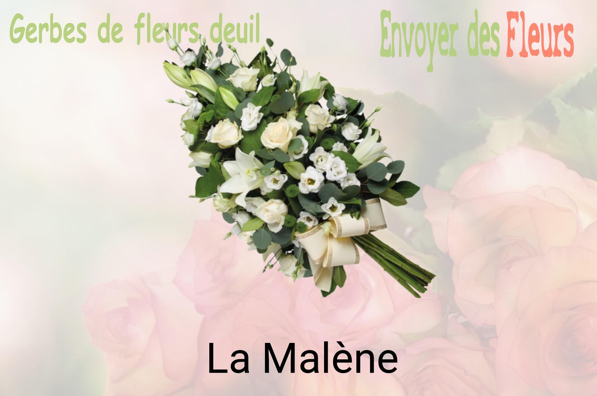 Gerbe de fleurs de deuil livrée à La Malène